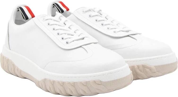 Thom Browne Leren Sneakers White Heren