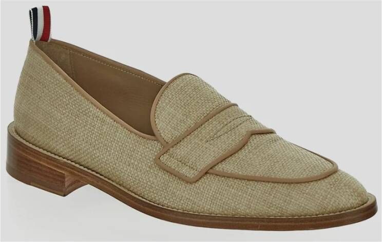 Thom Browne Natuurlijke Raffia Penny Loafer Beige Heren