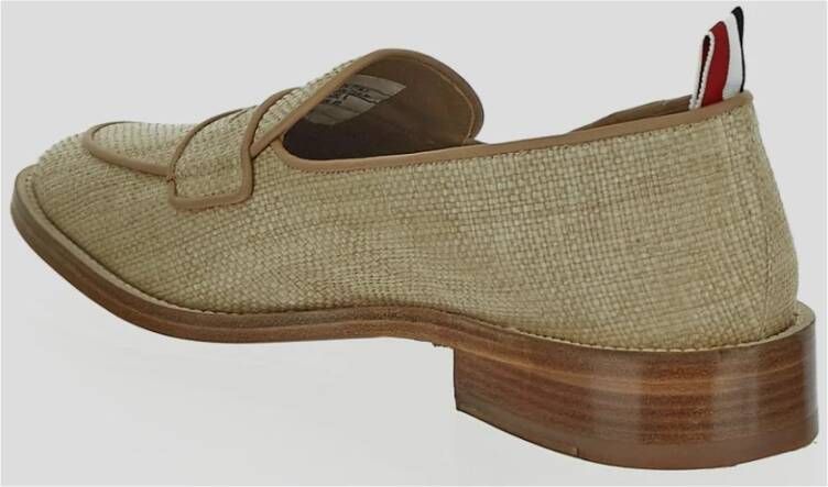 Thom Browne Natuurlijke Raffia Penny Loafer Beige Heren