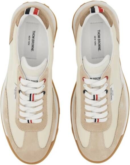 Thom Browne Rubberen Zool Tech Runner Sneaker Beige Heren