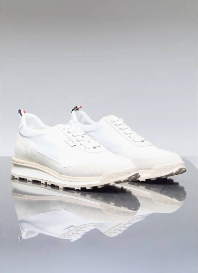 Thom Browne Suede Panel Sneakers White Heren