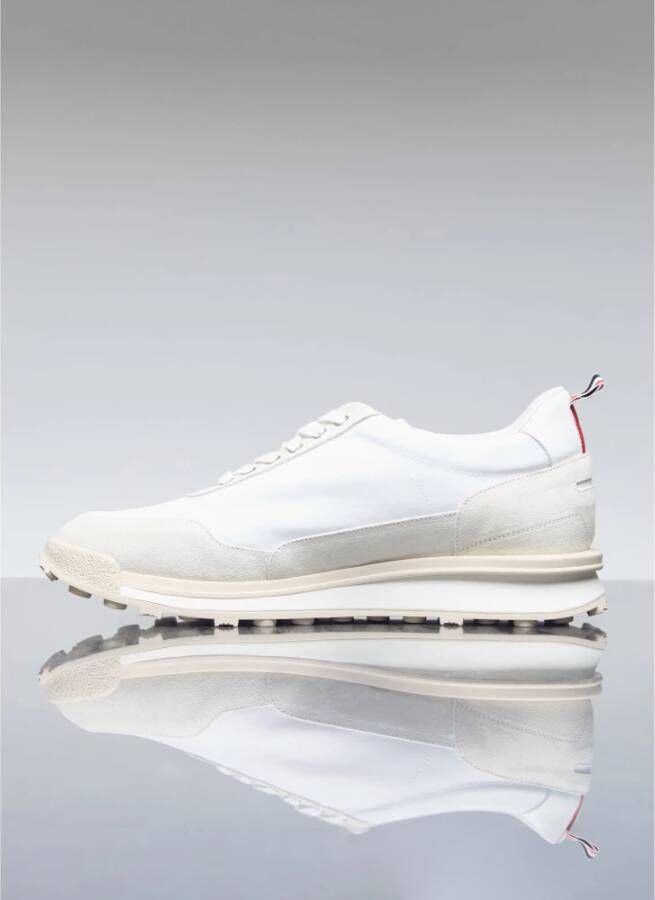 Thom Browne Suede Panel Sneakers White Heren