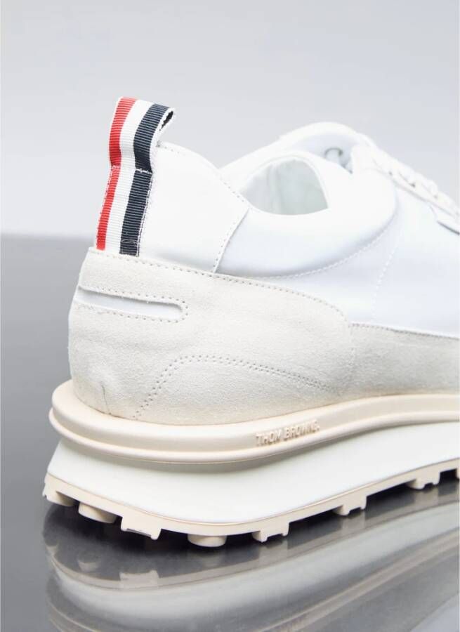 Thom Browne Suede Panel Sneakers White Heren