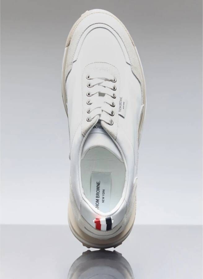 Thom Browne Suede Panel Sneakers White Heren