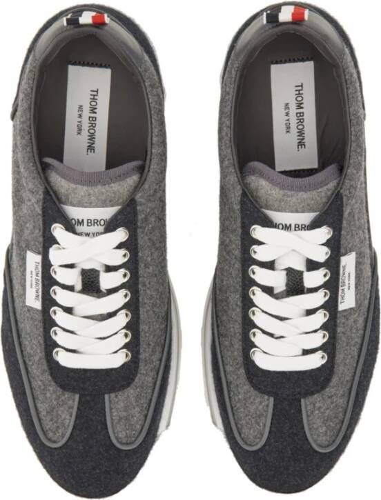 Thom Browne Wol Tech Runner Sneaker Made in Italy Gray Heren