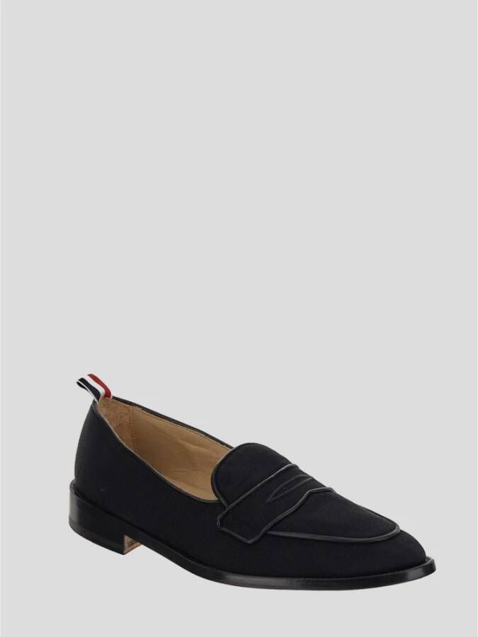 Thom Browne Zwarte Grosgrain Penny Loafers Black Heren