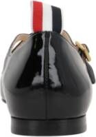 Thom Browne Zwarte Leren Mary-Jane Ballerina Schoenen Black Dames