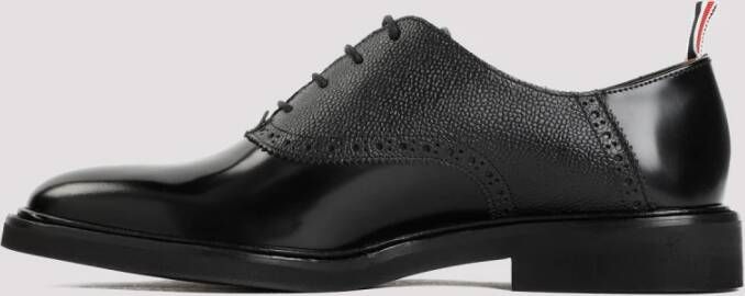 Thom Browne Zwarte Leren Veterschoenen Black Heren