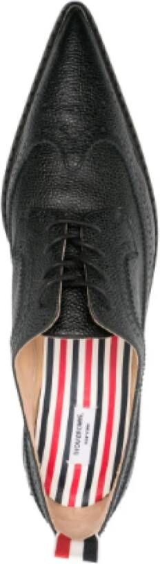 Thom Browne Zwarte Platte Schoenen Klassieke Stijl Black Dames