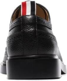 Thom Browne Zwarte platte schoenen met Longwing rubberen zool Brogue Black Heren