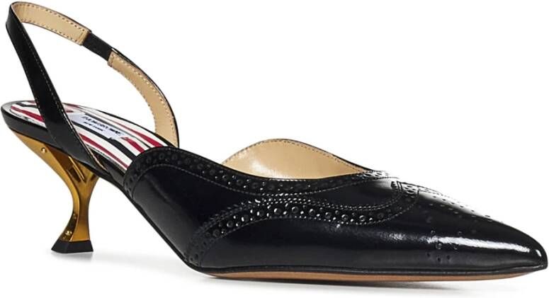 Thom Browne Zwarte Pumps Ss24 Hak 70mm Black Dames