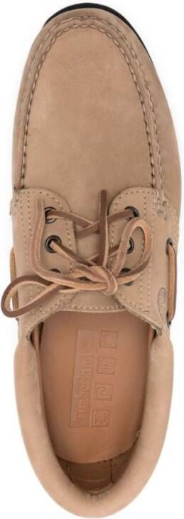 Timberland Beige Leren Veterschoenen Beige Heren