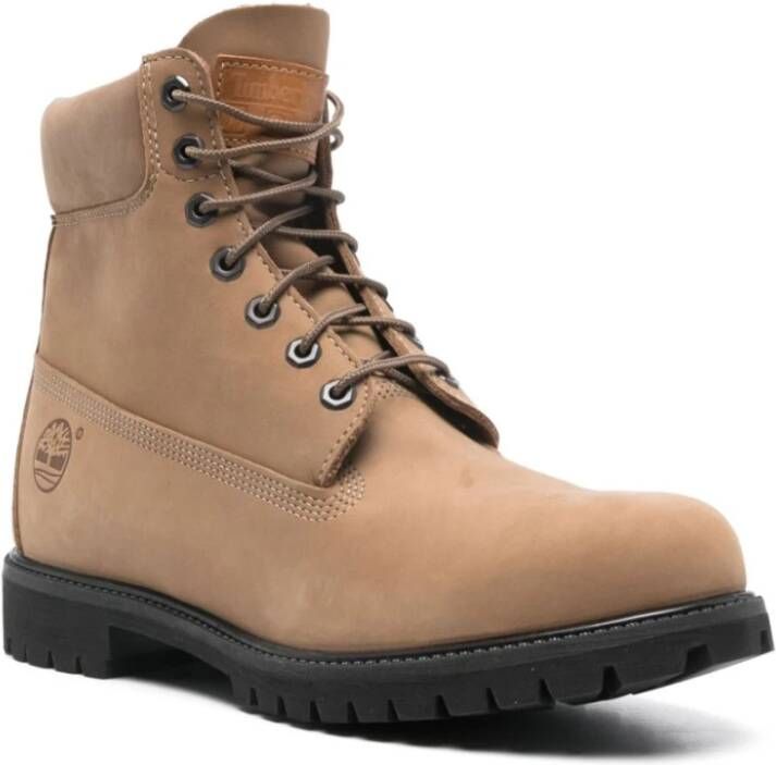 Timberland Beige Nubuck Leren Waterdichte Laarzen Beige Heren