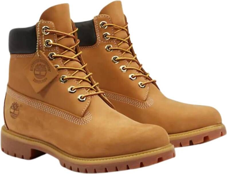 Timberland Beige Platte Werklaars Stijl Schoenen Beige Heren