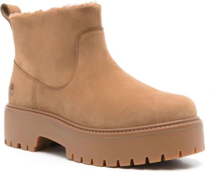 Timberland Beige Suède Instaplaarzen Beige Dames