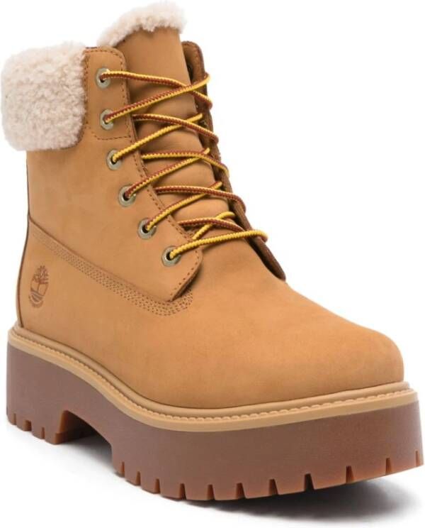 Timberland Beige Suède Waterdichte Enkellaarzen Beige Dames