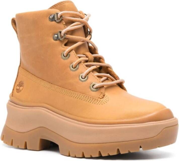 Timberland Beige Veterschoenen Enkellaarsjes Beige Dames