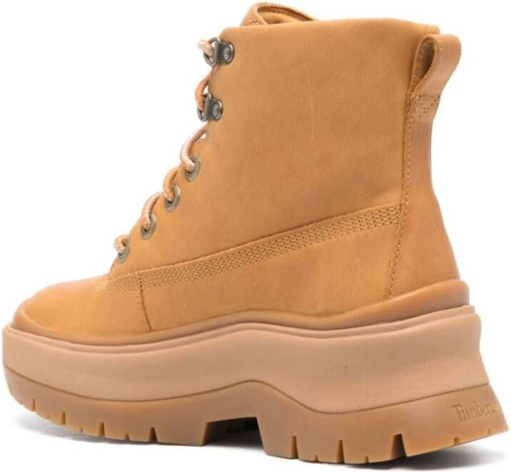 Timberland Beige Veterschoenen Enkellaarsjes Beige Dames