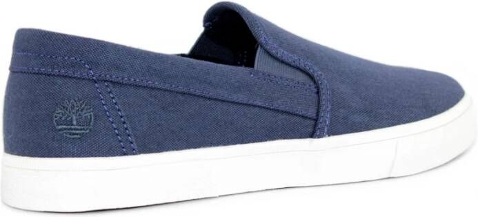 Timberland Blauwe Canvas Instappers Blue Heren