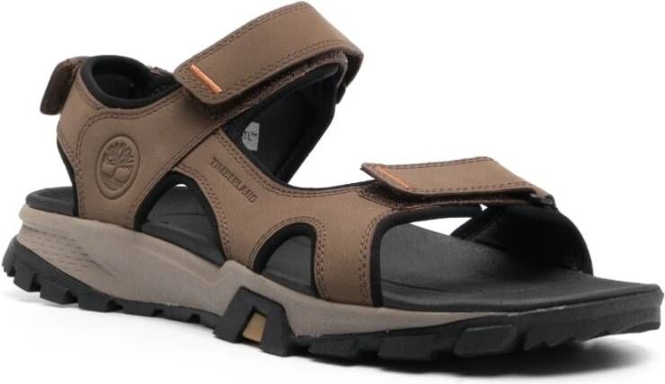 Timberland Bruin Leren Touch-Strap Sandalen Brown Heren