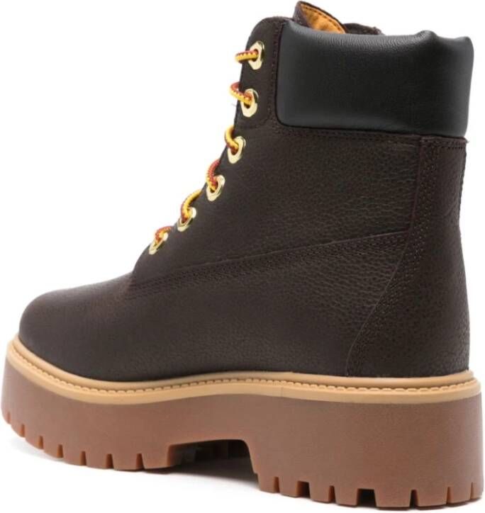 Timberland Bruin Leren Waterdichte Veterschoenen Brown Dames