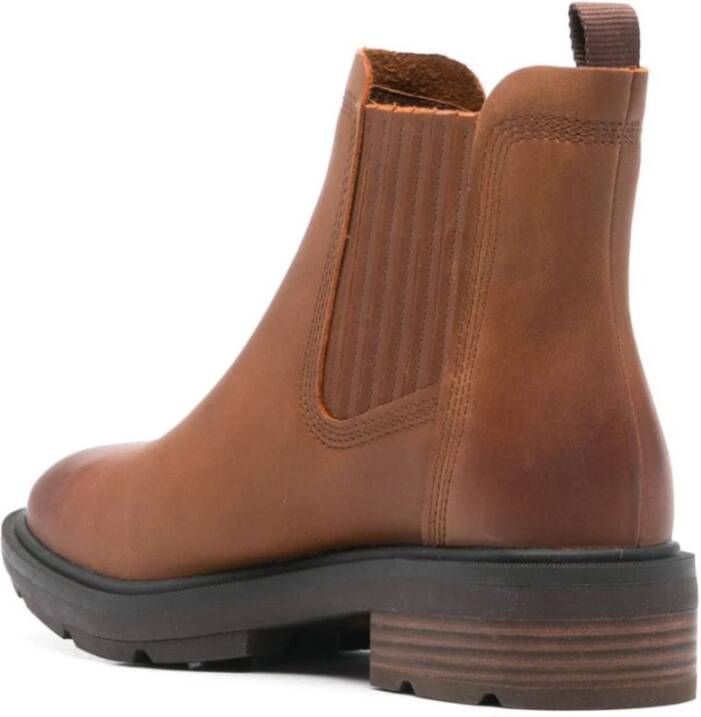 Timberland Bruine leren enkellaarzen Brown Dames