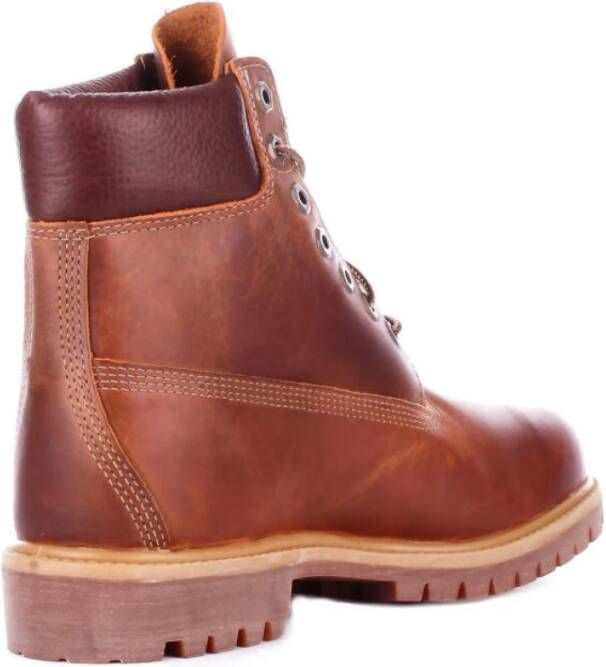 Timberland Bruine Leren Laarzen Thermische Rubberen Zool Brown Heren