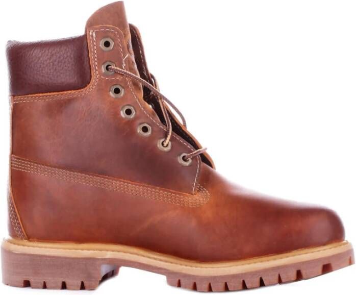 Timberland Bruine Leren Laarzen Thermische Rubberen Zool Brown Heren