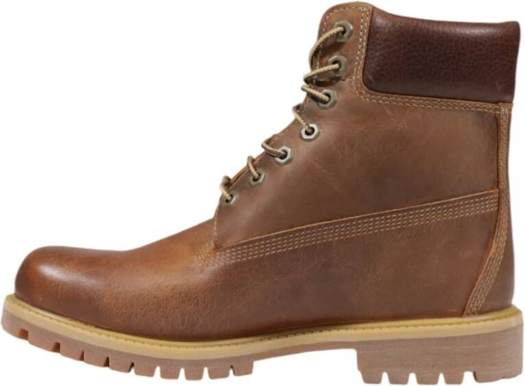 Timberland Bruine Leren Schoenen met Rubberen Zool Brown Heren