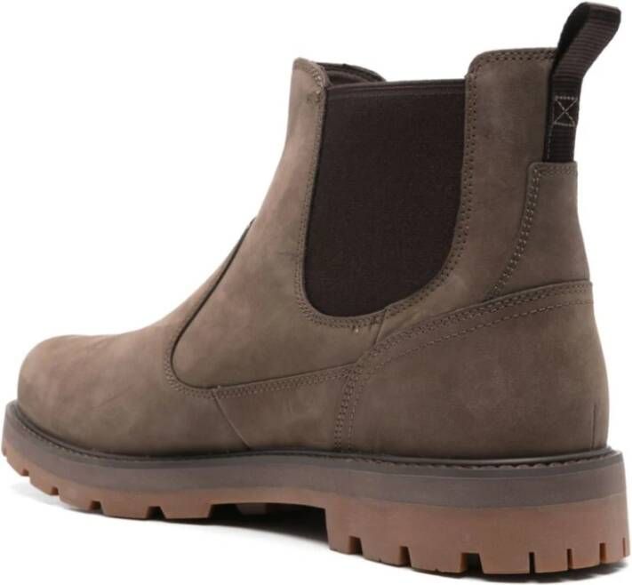 Timberland Bruine Nubuck Leren Instaplaarzen Brown Heren