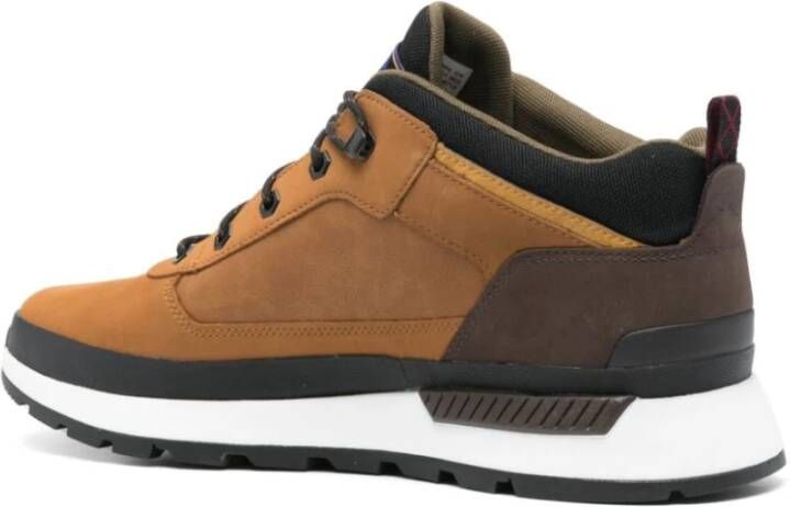 Timberland Bruine Nubuck Leren Sneakers Brown Heren