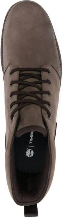 Timberland Bruine Nubuck Leren Veterschoenen Brown Heren