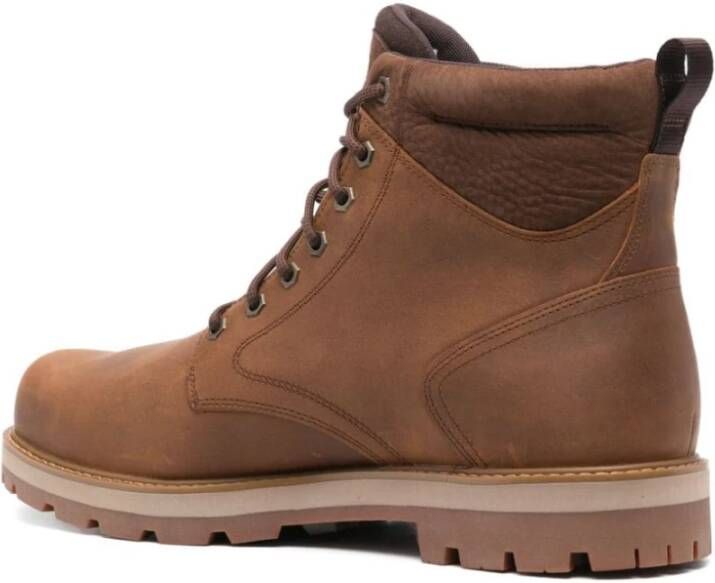 Timberland Bruine Nubuck Leren Veterschoenen Brown Heren