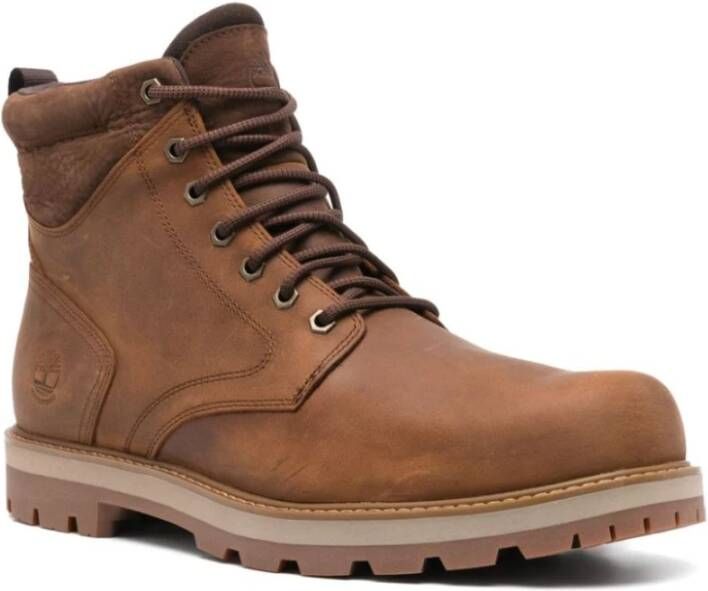 Timberland Bruine Nubuck Leren Veterschoenen Brown Heren