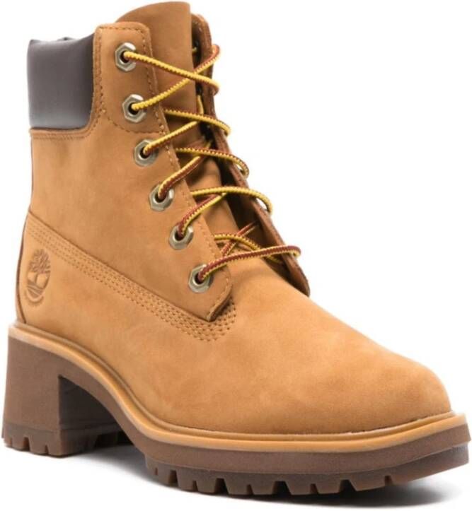 Timberland Bruine Suède Veterblokhaklaarzen Brown Dames