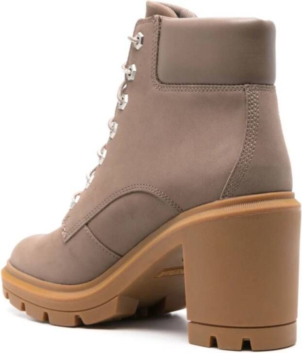 Timberland Dove Grey Leren Veterschoenen Gray Dames