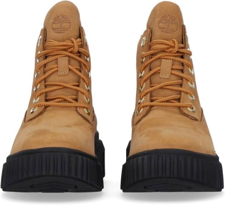 Timberland Grijsveld Leren Veterschoen Hoge Laars Brown Dames