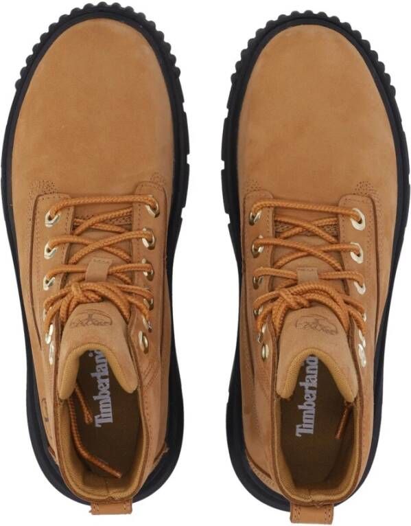 Timberland Grijsveld Leren Veterschoen Hoge Laars Brown Dames