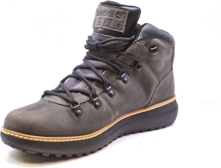 Timberland Grijze Nubuck Enkellaars met Rubberen Zool Gray Heren