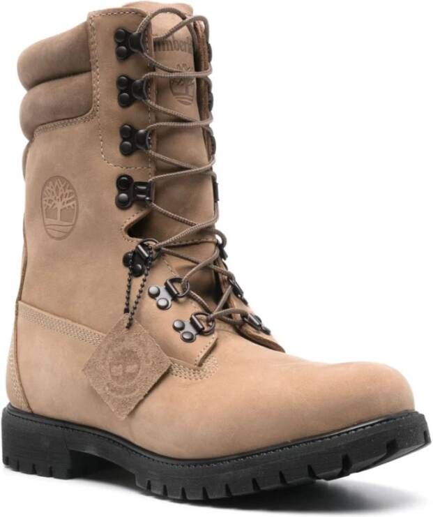 Timberland Grijze Nubuck Waterdichte Veterschoenen Brown Heren