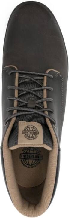 Timberland Grijze Sneakers Amandel Teen Rubberen Zool Gray Heren