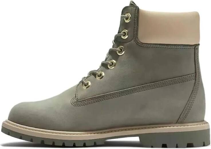 Timberland Groene Leren Veterschoenen Green Dames