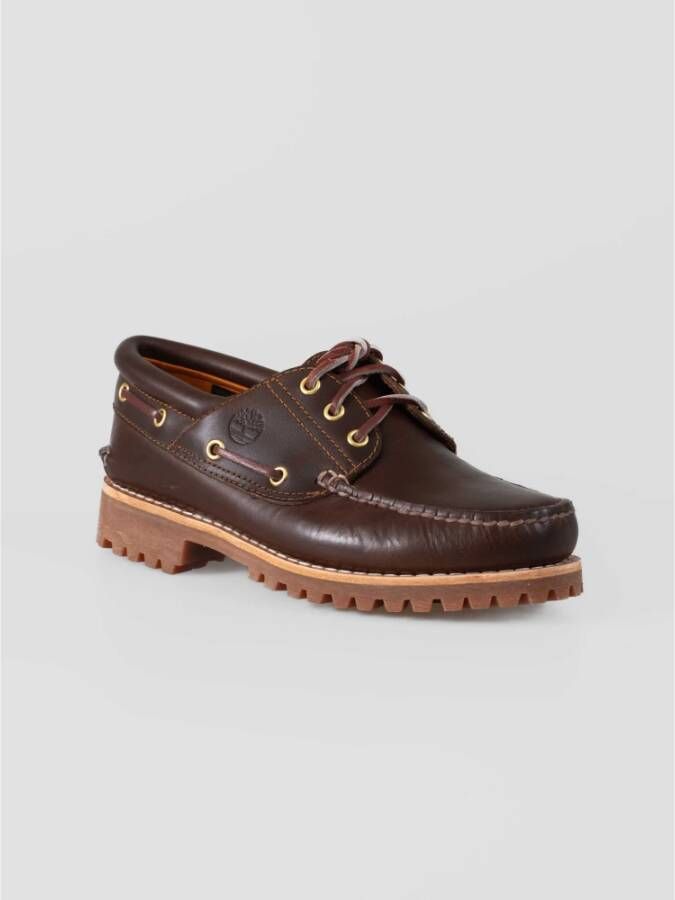 Timberland Handgemaakte Nautische Schoenen Brown Heren