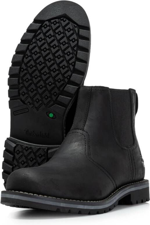 Timberland Heren Chelsea Laarzen Zwart Leer Ronde Neus Black Heren