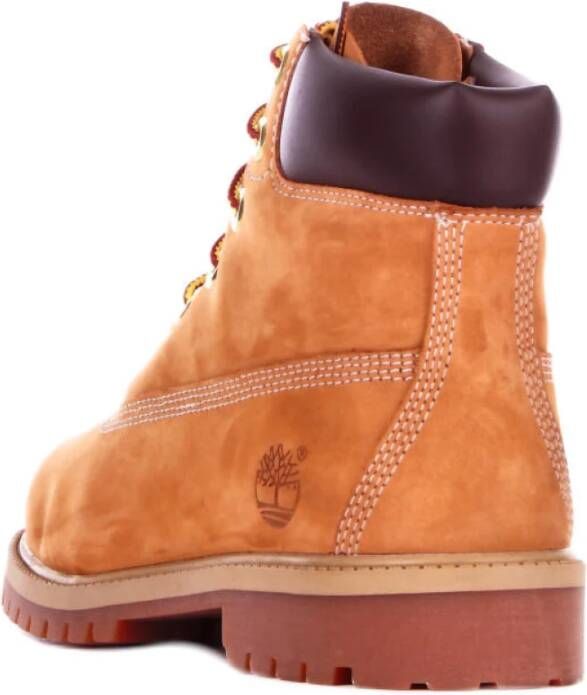 Timberland Junior Suède Logo Laarzen Rubber Zool Brown Heren