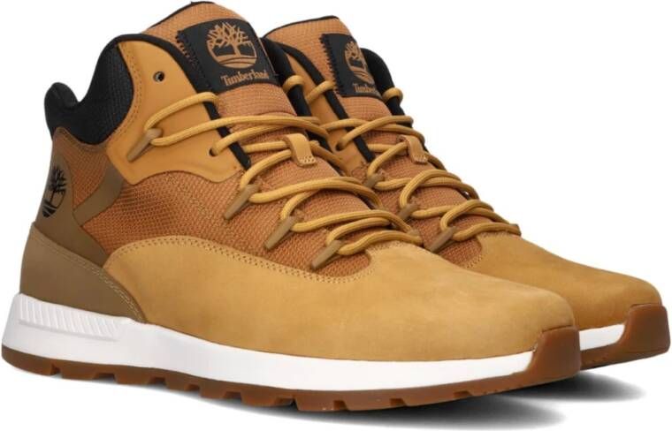 Timberland Kameel Hoge Top Sneakers Stijlvolle Look Brown Heren