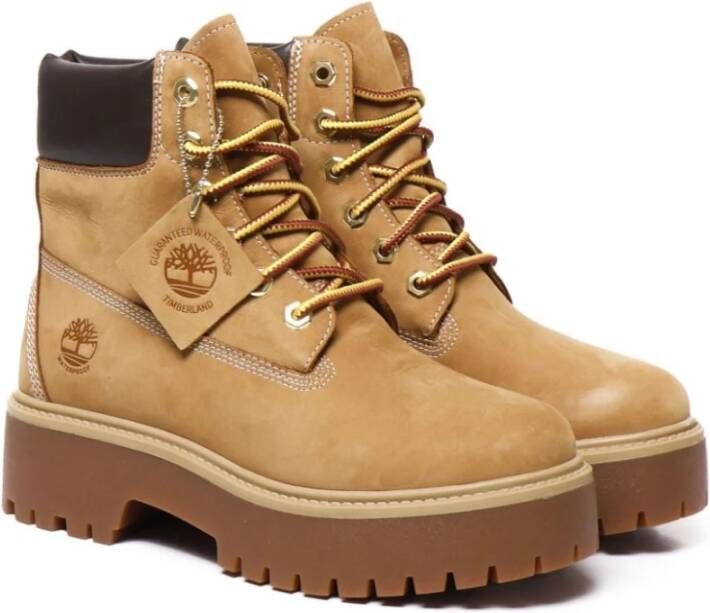 Timberland Klassieke Leren Laarzen voor Buitensportavonturen Brown Dames