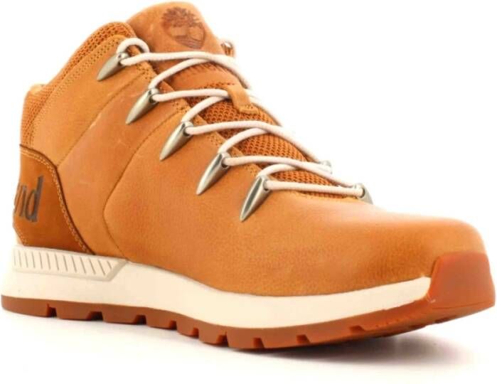 Timberland Leren Veterschoenen Brown Heren