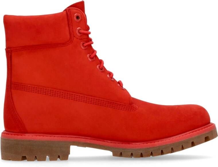 Timberland Premium Rood Nubuck Hoge Laars Red Heren