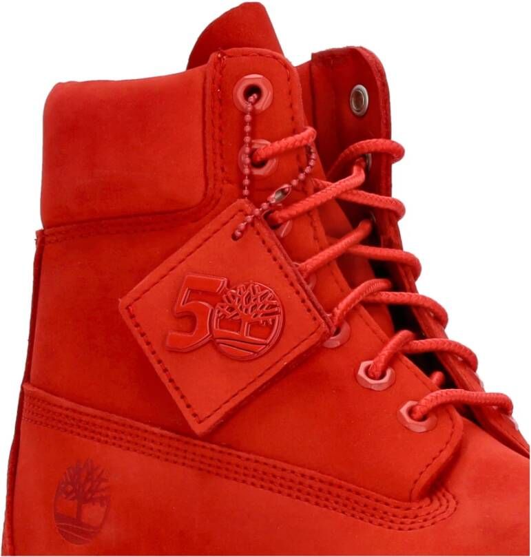 Timberland Premium Rood Nubuck Hoge Laars Red Heren